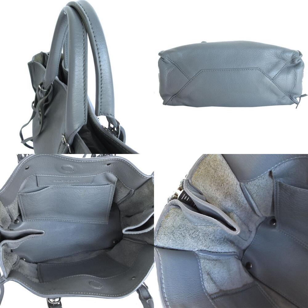 Balenciaga Paper Shoulder Bag Gray Silver Leather - Picture 4 of 4